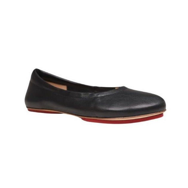Charcoal Black Silken Glide Sahach Ballet Flats