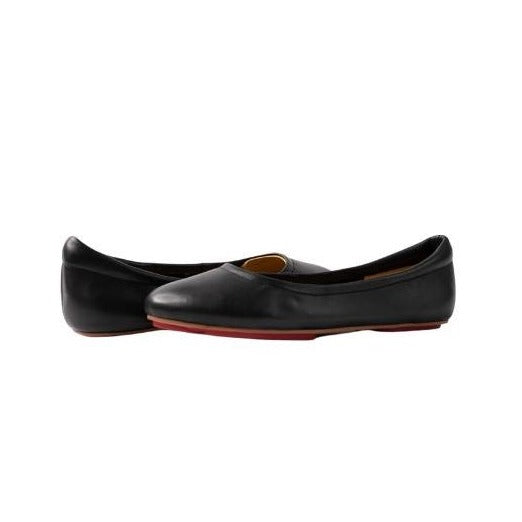 Charcoal Black Silken Glide Sahach Ballet Flats