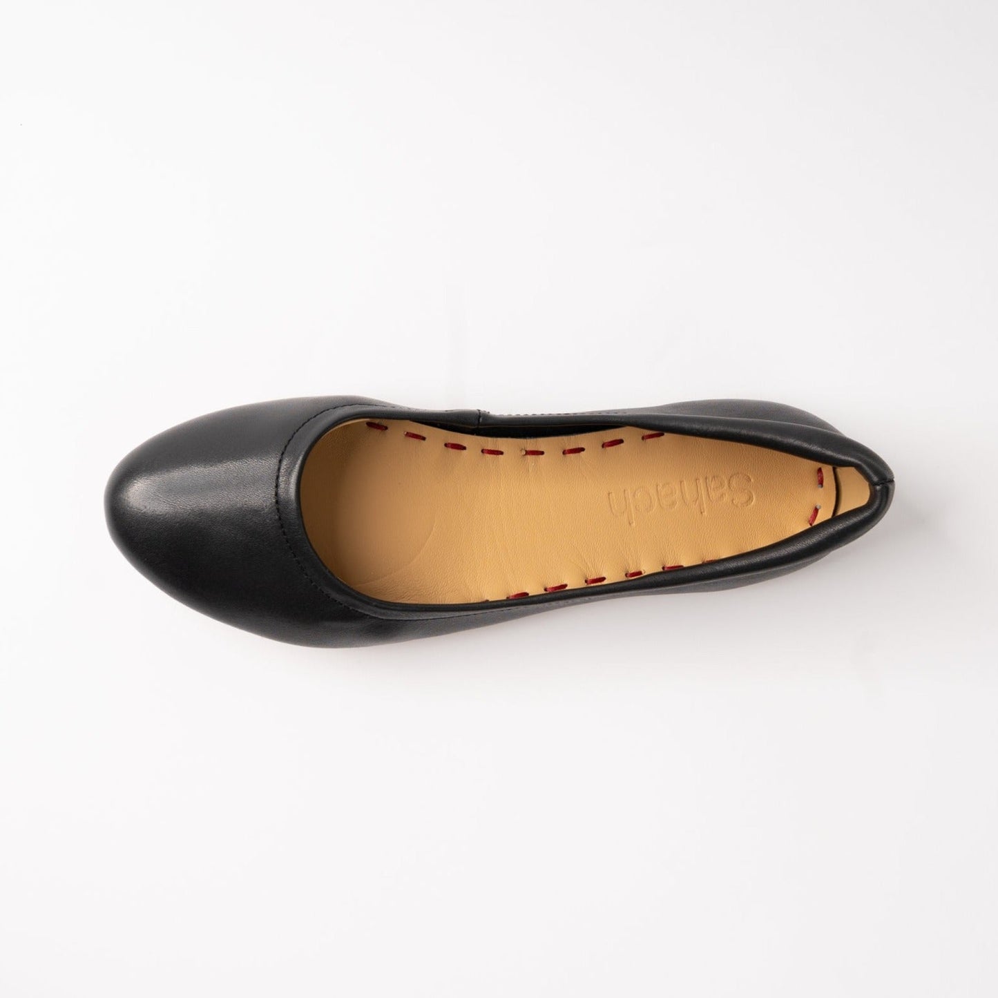 Charcoal Black Silken Glide Sahach Ballet Flats