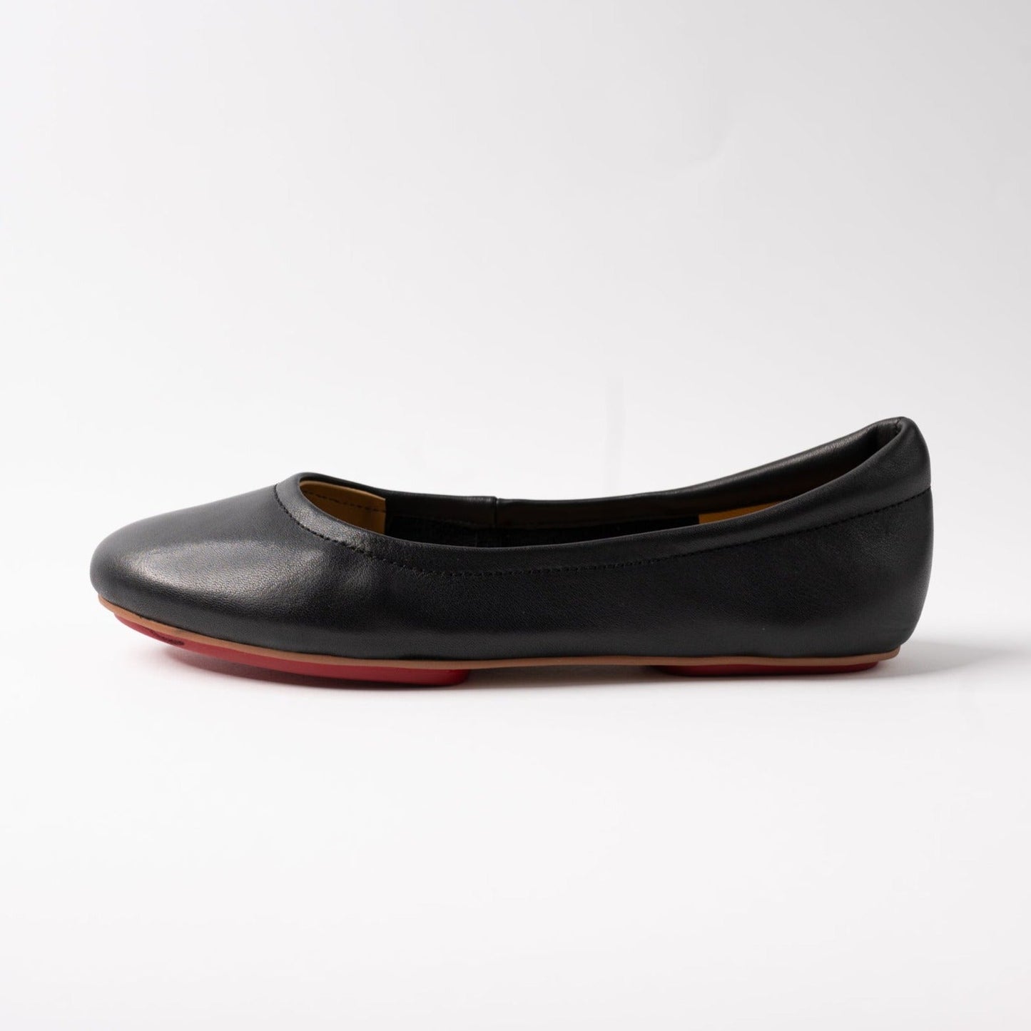 Charcoal Black Silken Glide Sahach Ballet Flats