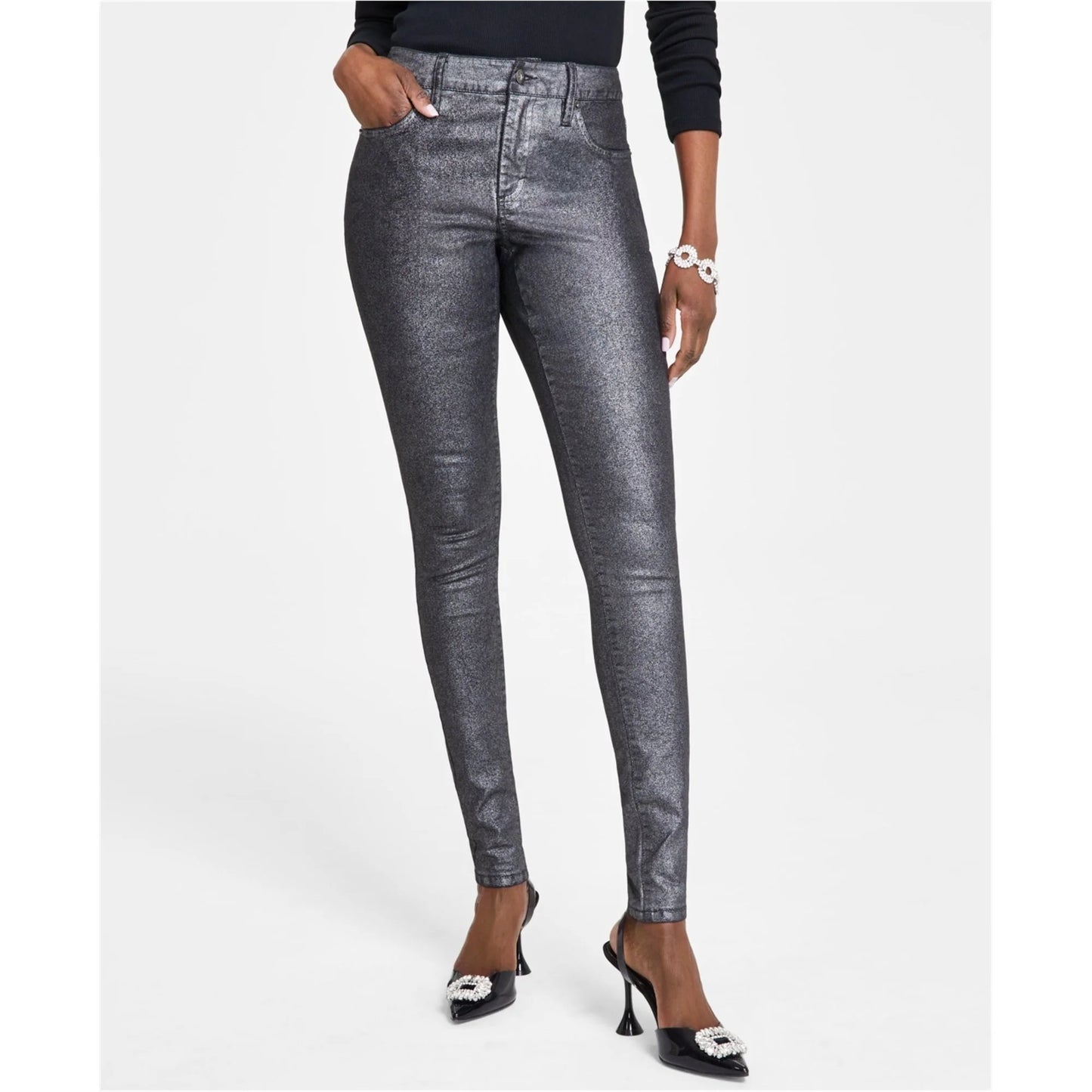 Inc International Concepts Metallic Skinny Jeans