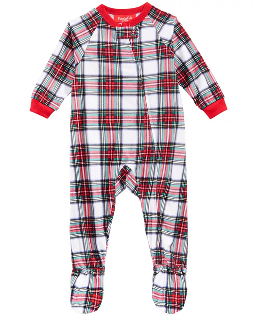 FAMILY PAJAMAS Matching Infant Stewart Plaid Footed Pajamas 18 month