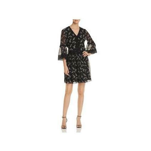 Le Gali Womens Elouise Crepe Floral Print Cocktail Dress Size L - Outlet Designers