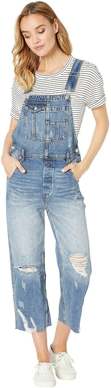 Salopette ample Boyfriend Free People en denim clair 26