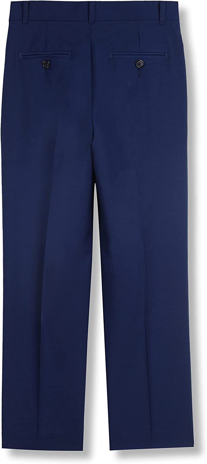 Calvin Klein Boys' Flat-Front Suit Pants, Straight Leg Fit Hemmed Bottom 18