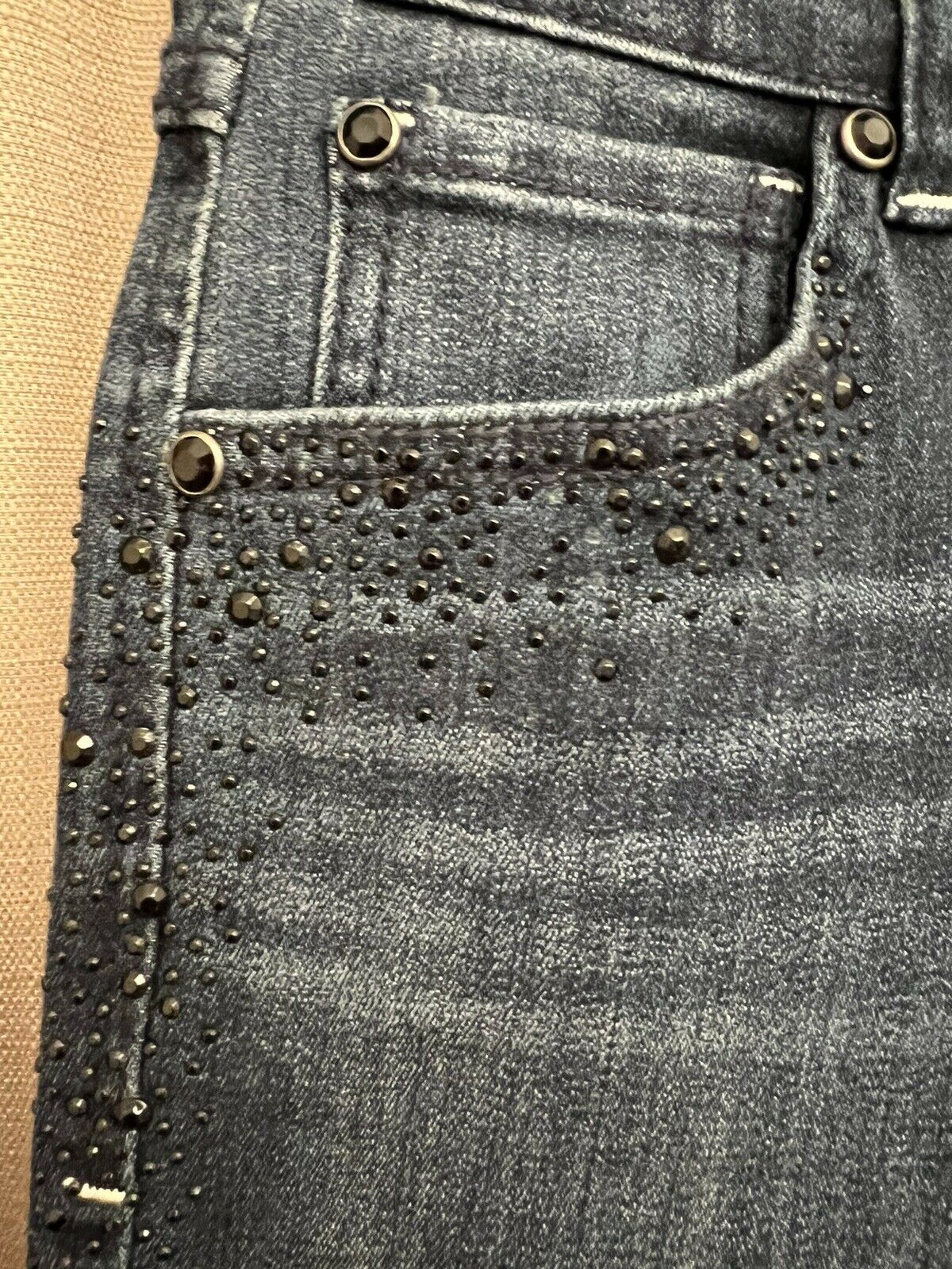 INC International concepts skinny leg studded with stones 0