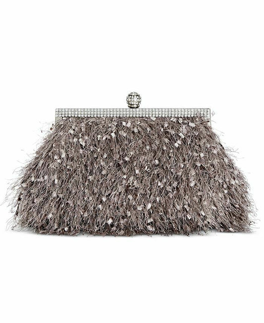 INC International Concepts Fuzzy Pouch Clutch