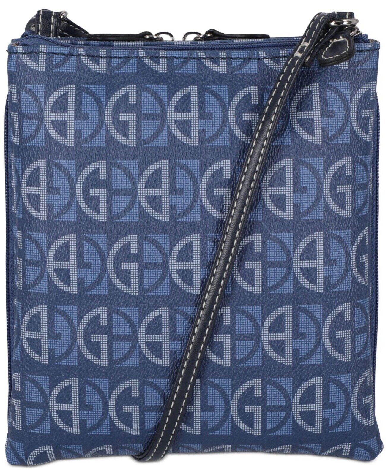 Giani Bernini Dasher Center Strap Signature Crossbody Blue