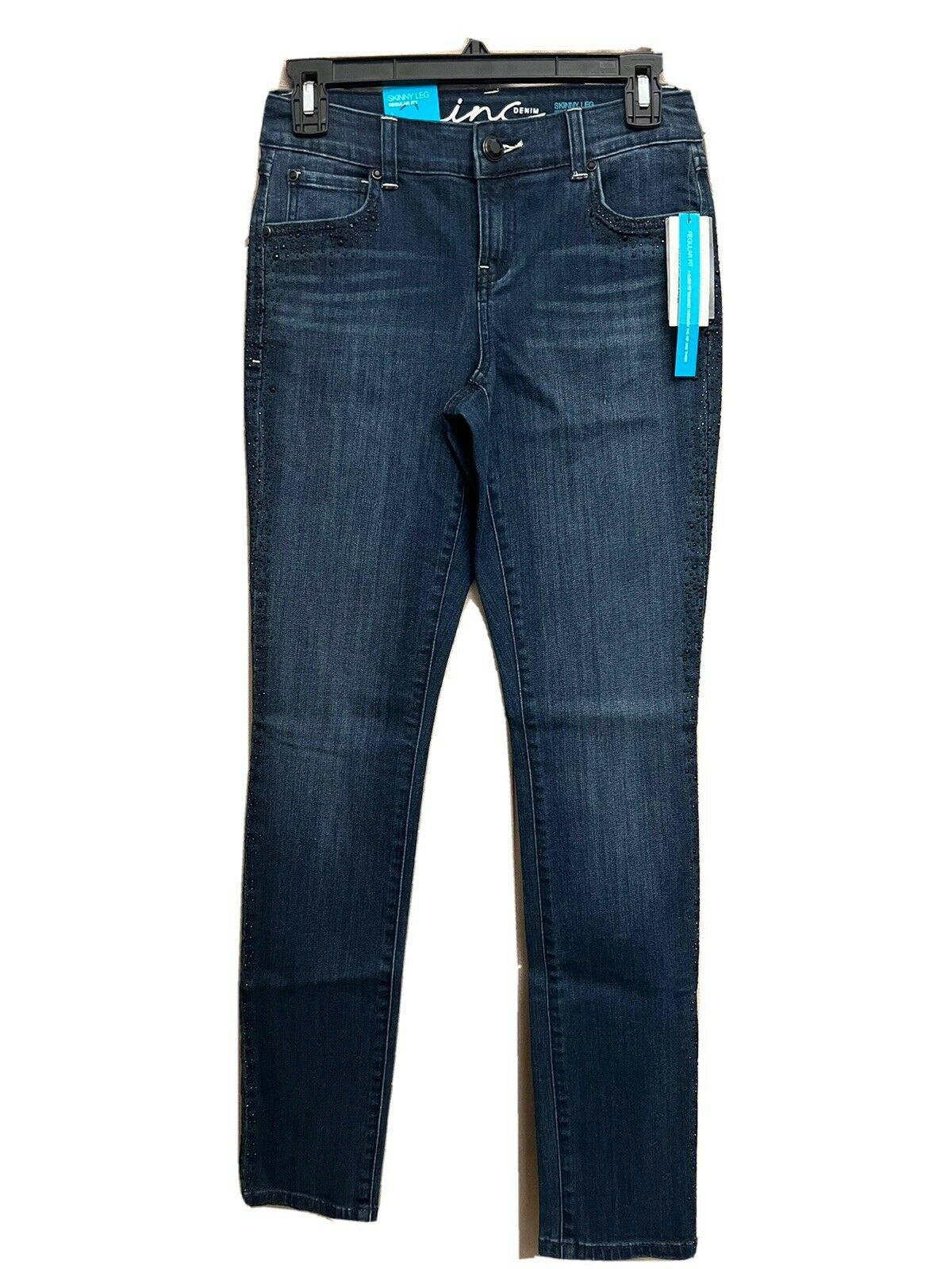 INC International concepts skinny leg studded with stones 0