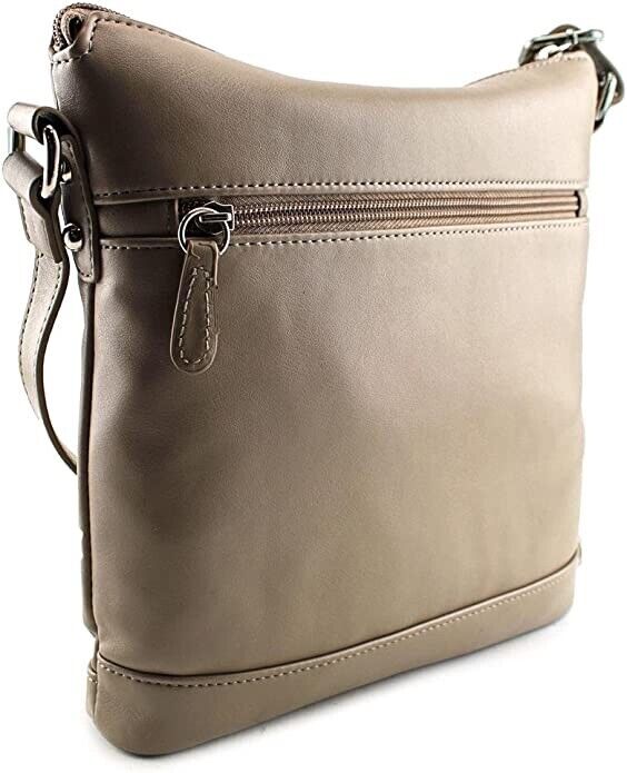 Giani Bernini Sac bandoulière zippé devant pour femme Bronze Messenger
