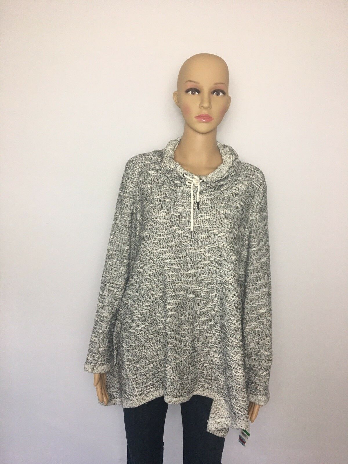 Style Co Petite Marled Funnel-Neck Sweater Deep Black($49.50) - Outlet Designers