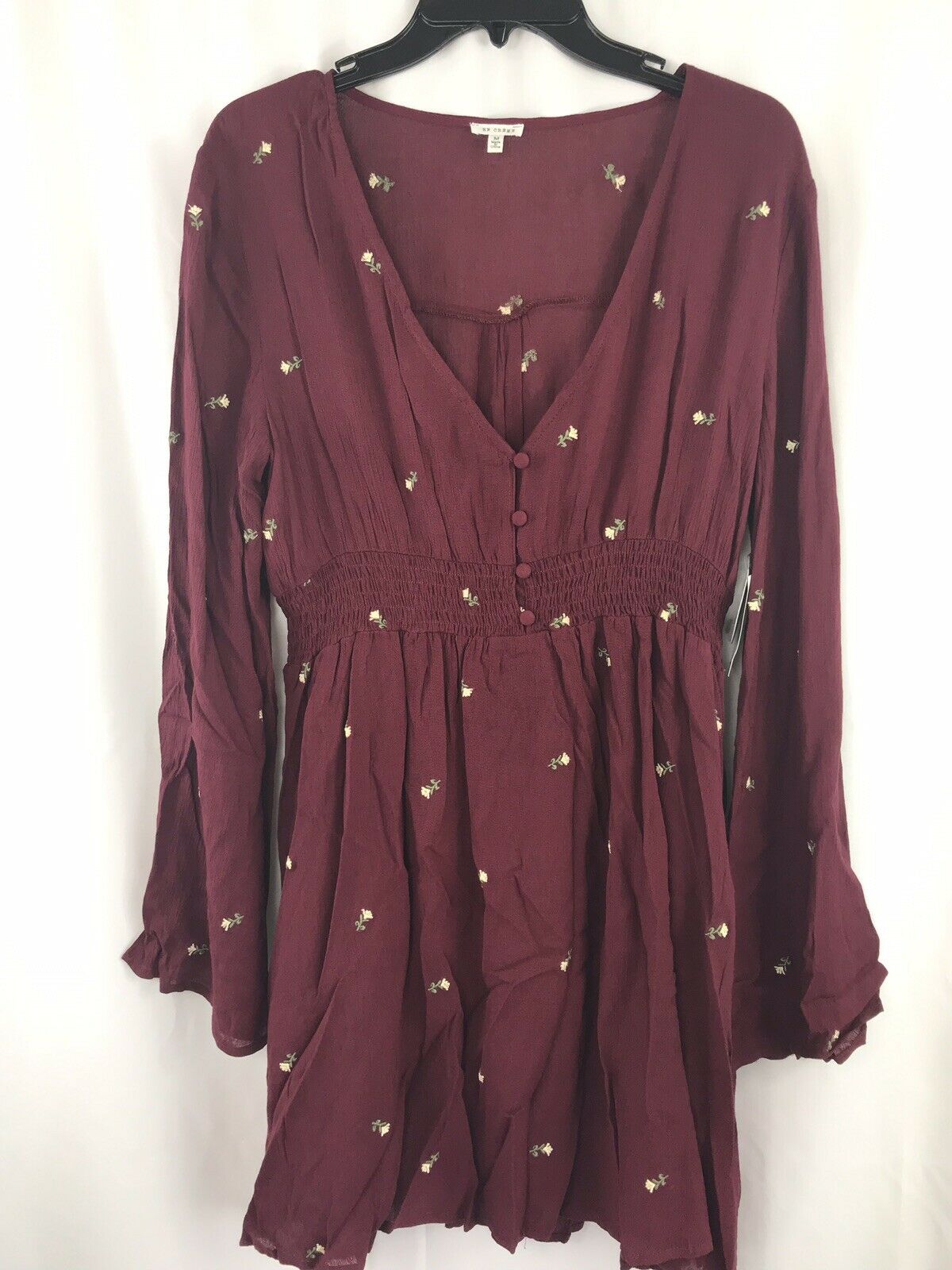 En Creme A-Line V-Neck Casual Dress- Burgundy $88 - Outlet Designers