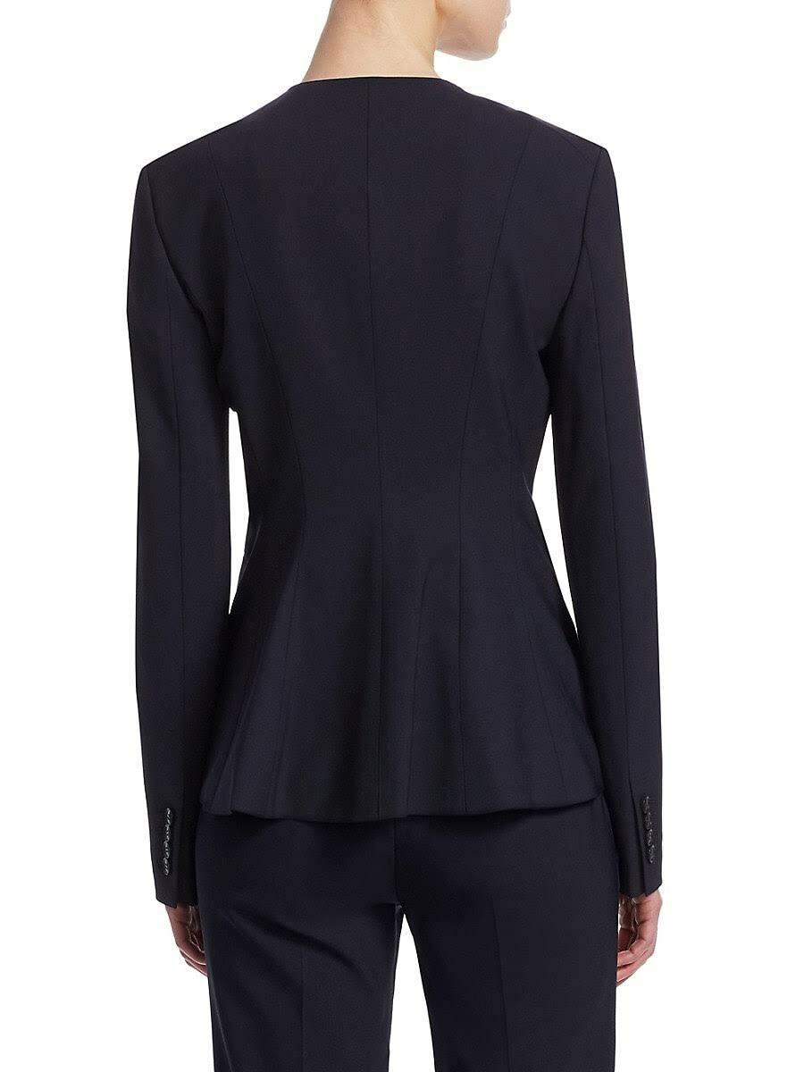 Theory Isita Classic Stretch-Wool Blazer Black 4