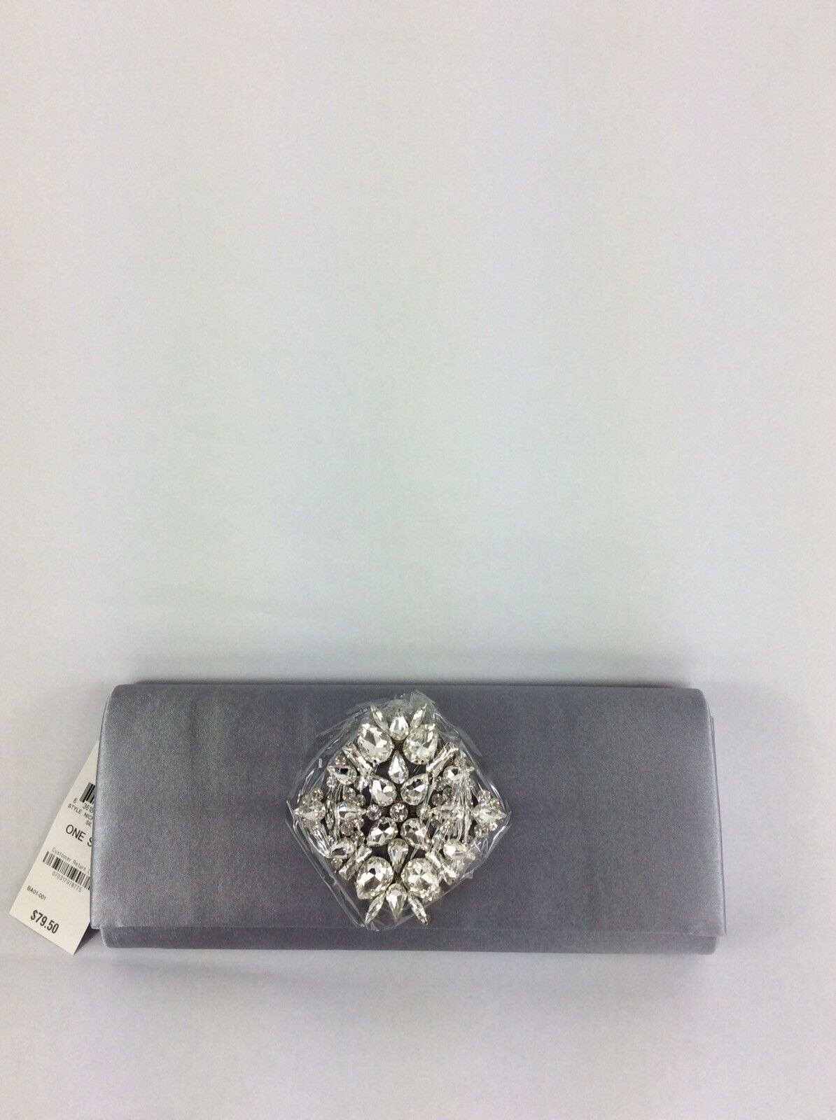 INC INTERNATIONAL CONCEPTS NICHKOLE Grey Satin Clutch Bag Msrp $79.50 - Outlet Designers