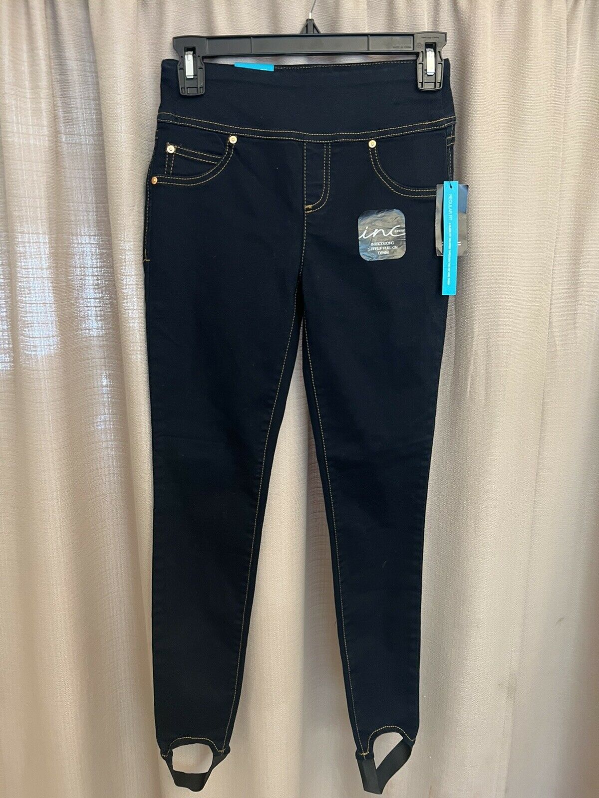 INC International Concepts Petite Indigo Wash Stirrup Ski Indigo 0 Petite