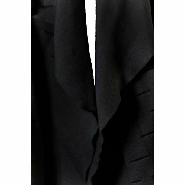 Alfani Petite Black Slit-Detail Draped Open Cardigan PXL