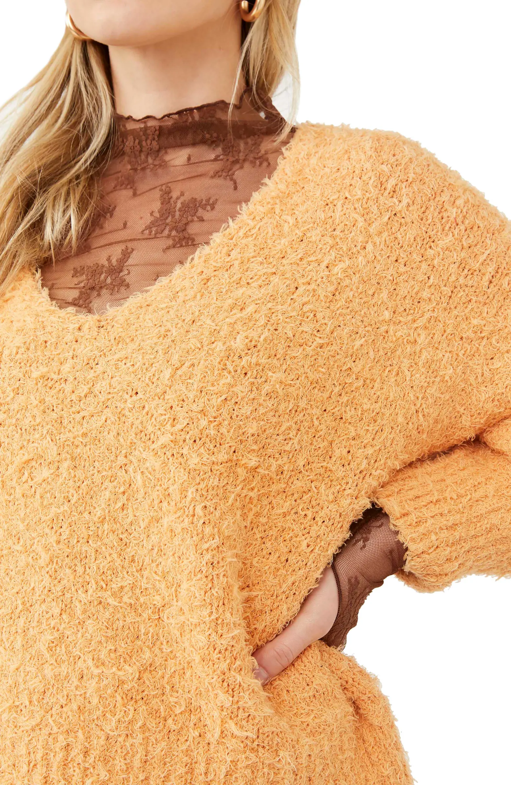FREE PEOPLE Theo V-Neck Sweater M