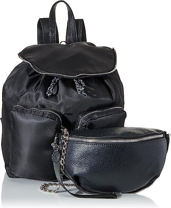 black leather steve madden backpack Steve Madden BBoomer Backpack W/ Removable Belt Bag