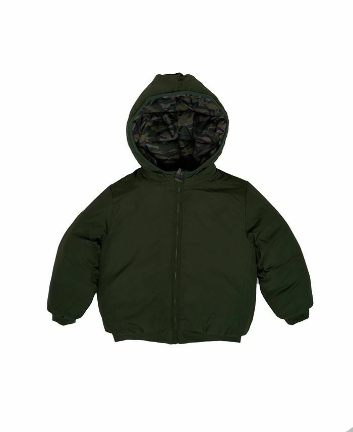 Epic Threads Toddler Boys Камуфляжная куртка с капюшоном и застежкой-молнией, двусторонняя, размер 7