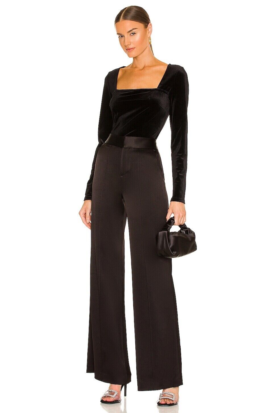 N:PHILANTHROPY Armida Womens Velvet Square Neck Pullover Top S