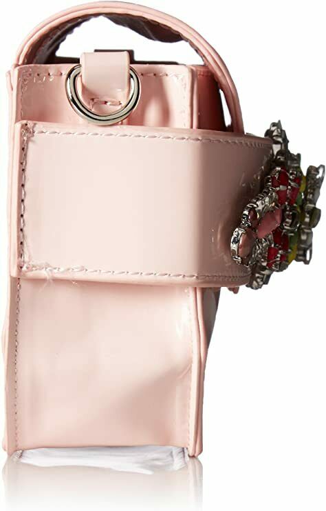 Steve Madden PAULINE PATENT MULTI COLORED JEWELS AND RHINESTONES CLUTCH CROSSBOD