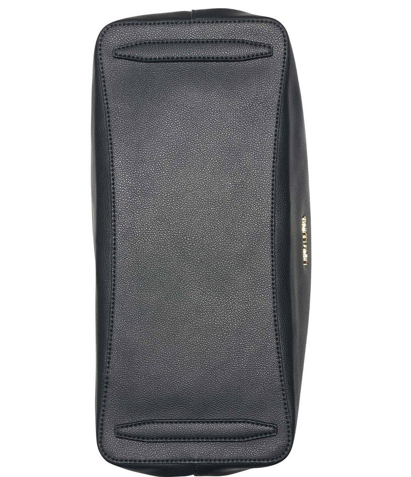 Calvin Klein Avery Micro Pebble Leather Tote Black/Gold