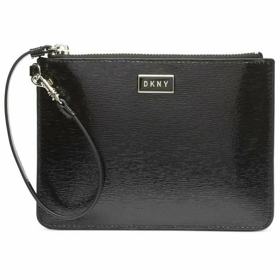 DKNY Gigi Leather Wristlet Black