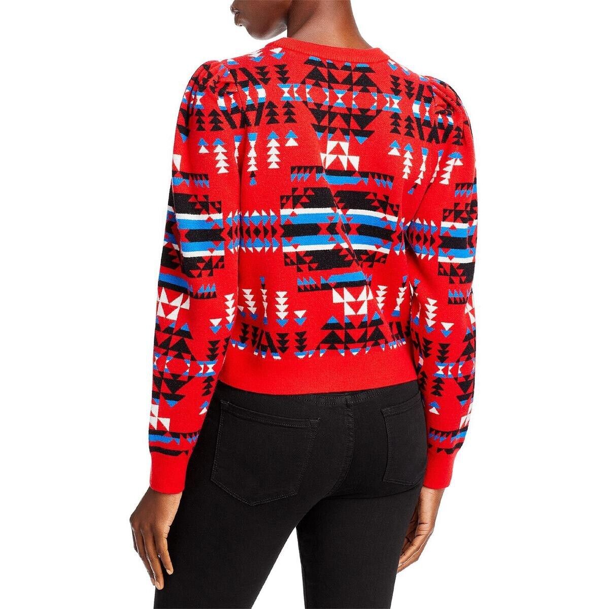 Aqua Womens Knit Long Sleeve Crewneck Sweater L