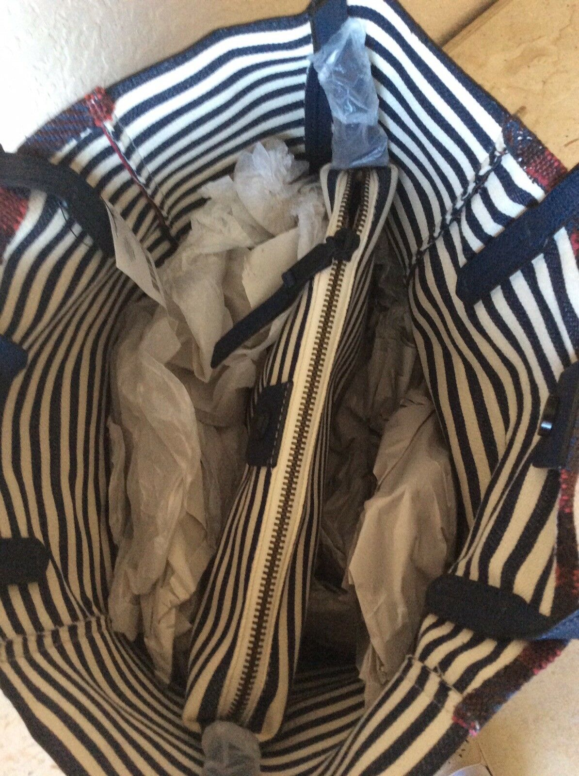 Splendid Key West Faux Leather Pattern Tote Handbag Navy Extra Large - Outlet Designers