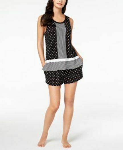 DKNY Short PJ Black Dotted - Outlet Designers
