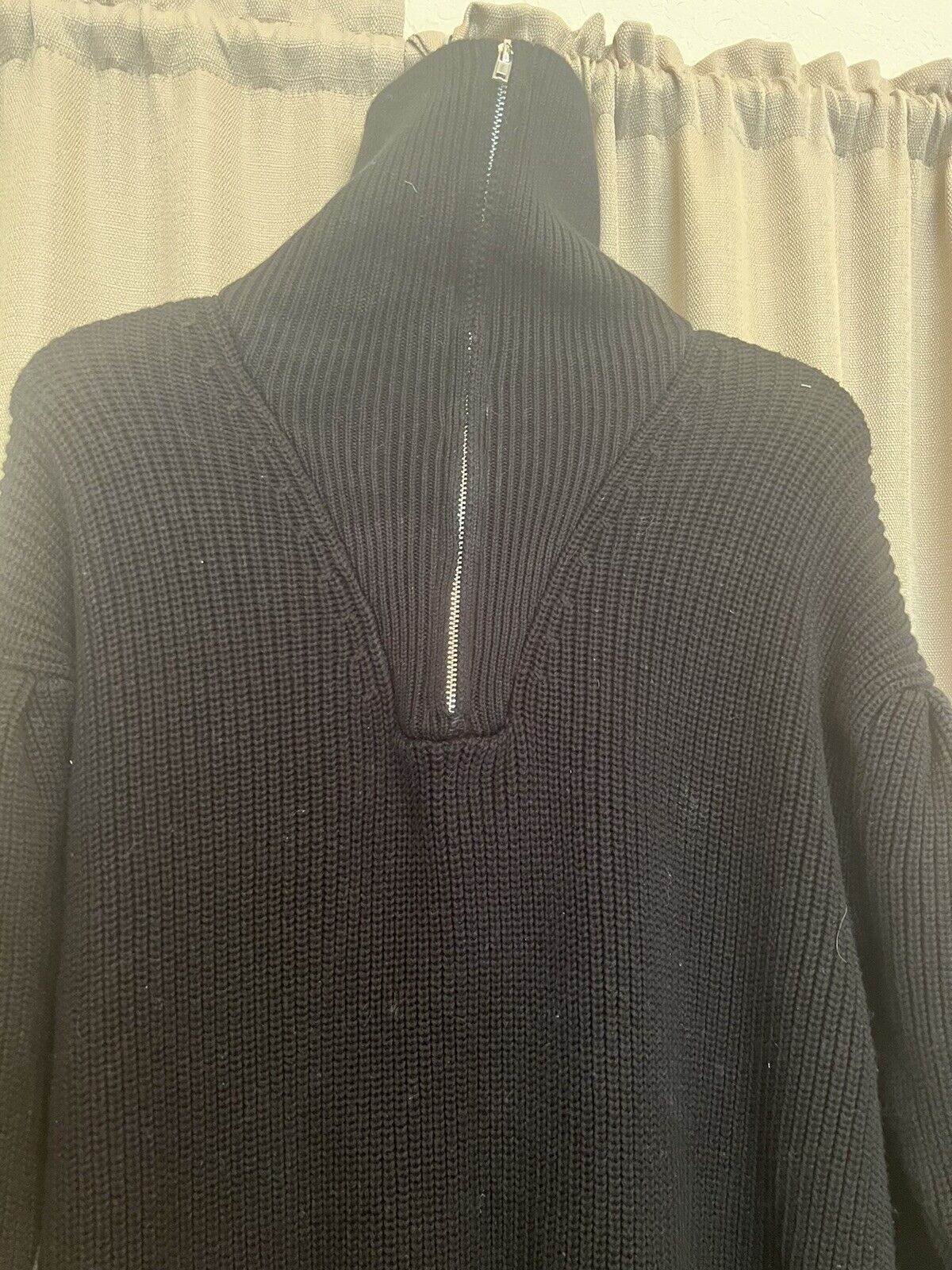 Pull Long Noir Aqua Avec Fermeture Éclair S