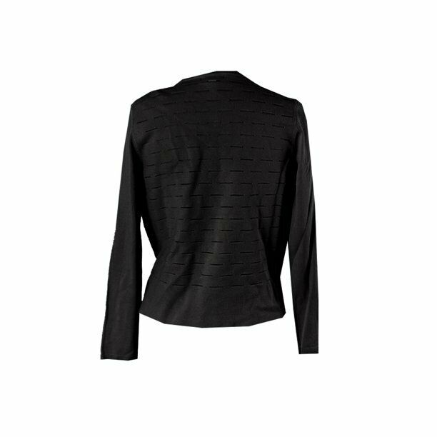 Alfani Petite Black Slit-Detail Draped Open Cardigan PXL