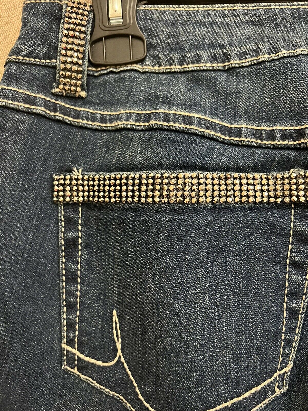 INC International concepts curvy fit boot leg with shiny rhinestones