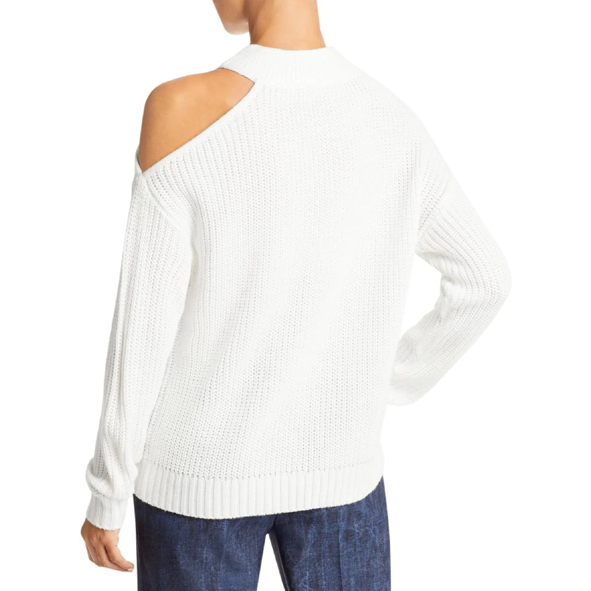 Alison Andrews Womens Cut-Out Mock Neck Pullover Sweater S