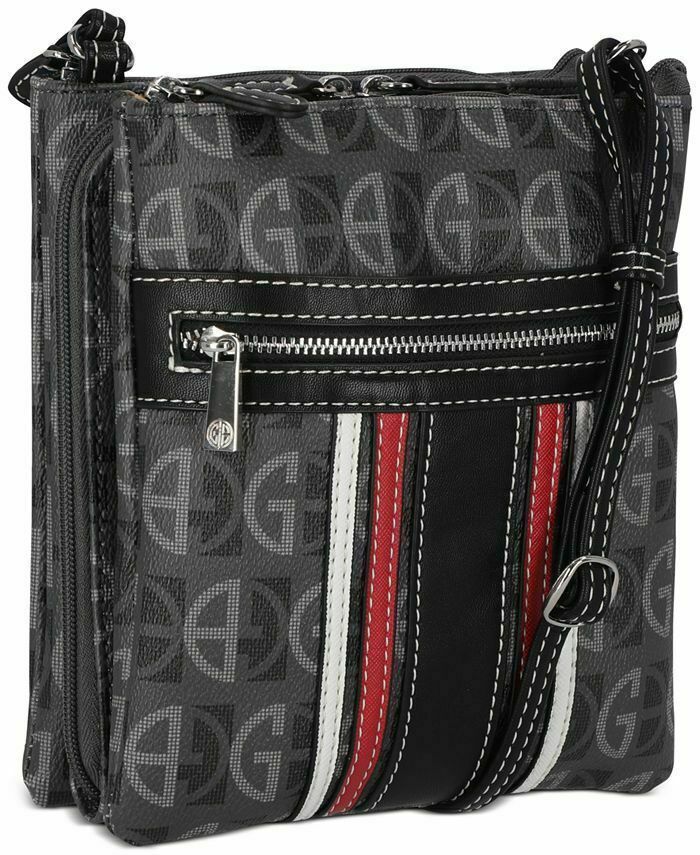 Giani Bernini Dasher Center Stripe Crossbody Black