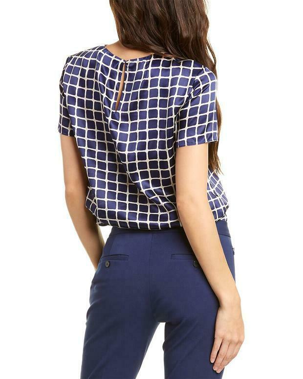 Theory Tile Silk Top M