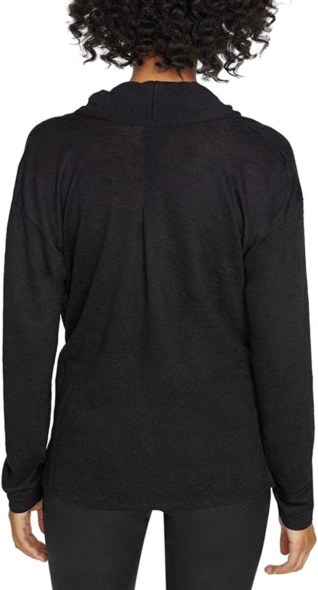 Sanctuary Womens Knot Interested Knot-Front V-Neck Top Black S