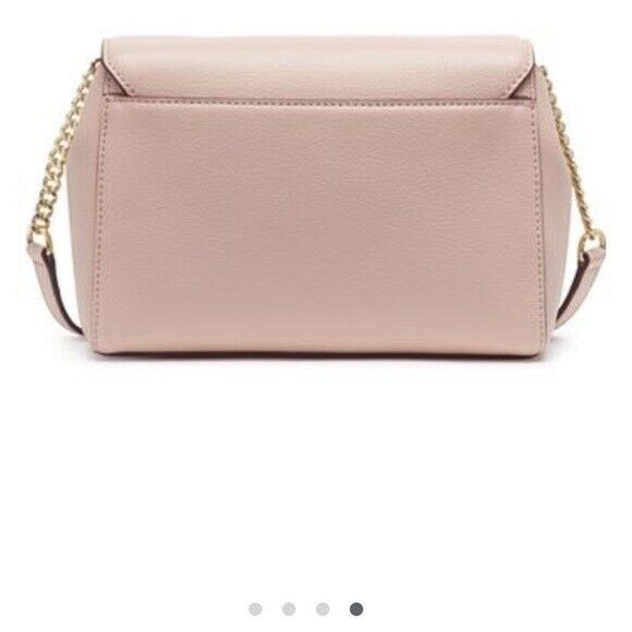 DKNY Lola Flap Leather Crossbody Cashmere (Soft Pink)