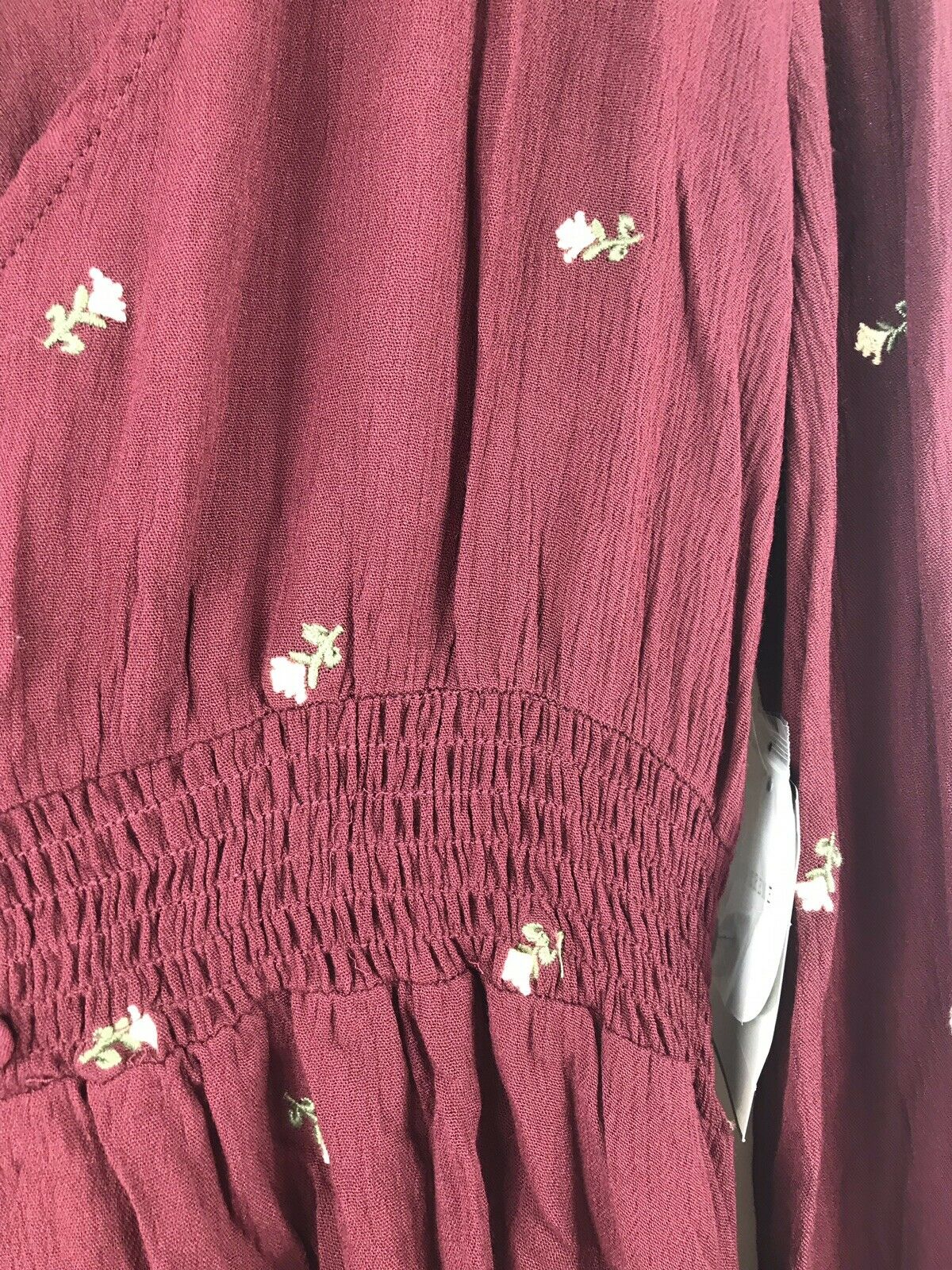 En Creme A-Line V-Neck Casual Dress- Burgundy $88 - Outlet Designers