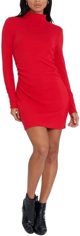 Sanctuary Women's Showstopper Ribbed Dress (Ruby, Medium)