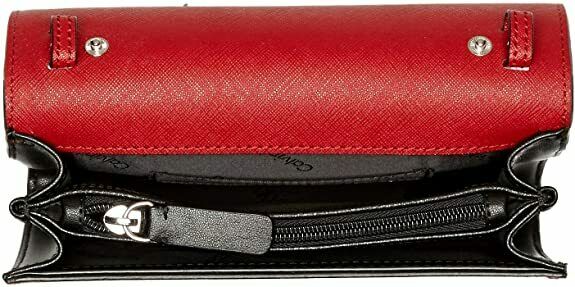 Broken strap Calvin Klein Saffiano Leather Flap Over Small Crossbody