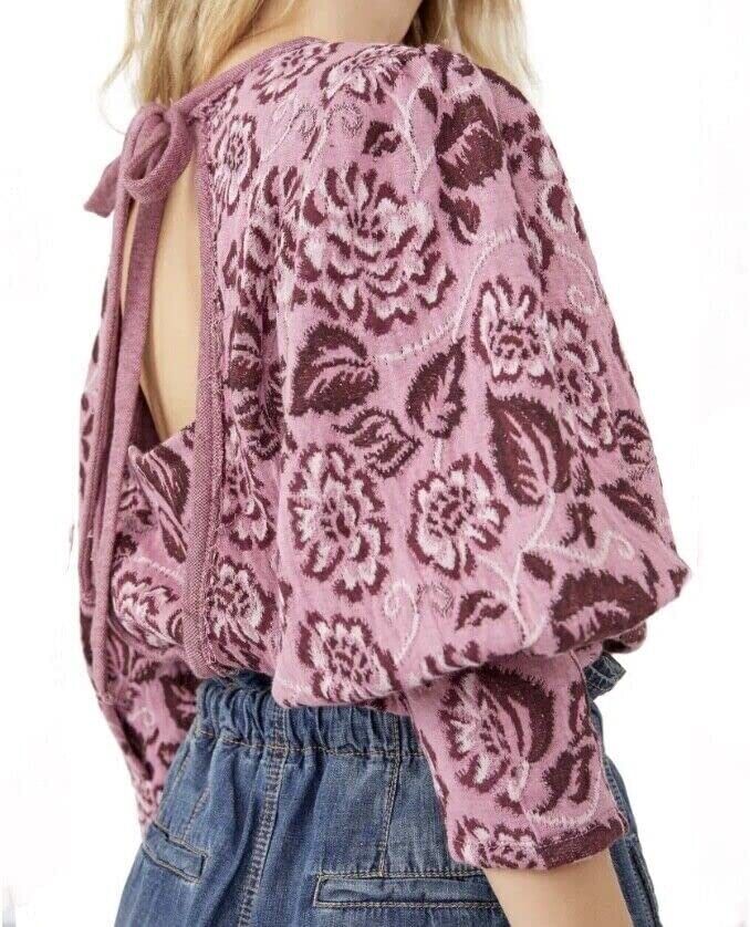 Free People Women's No Ordinary Top Smoked Pink Combo L