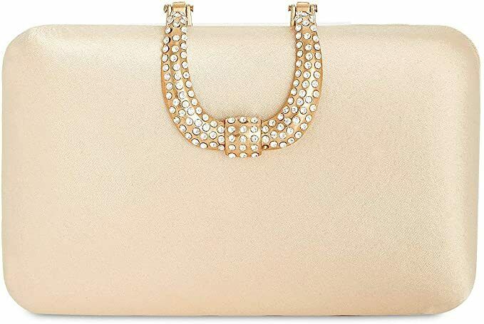 Pochette en satin INC Danyele Champagne