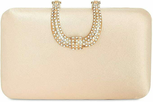 I.N.C. Danyele Satin Clutch Champagne