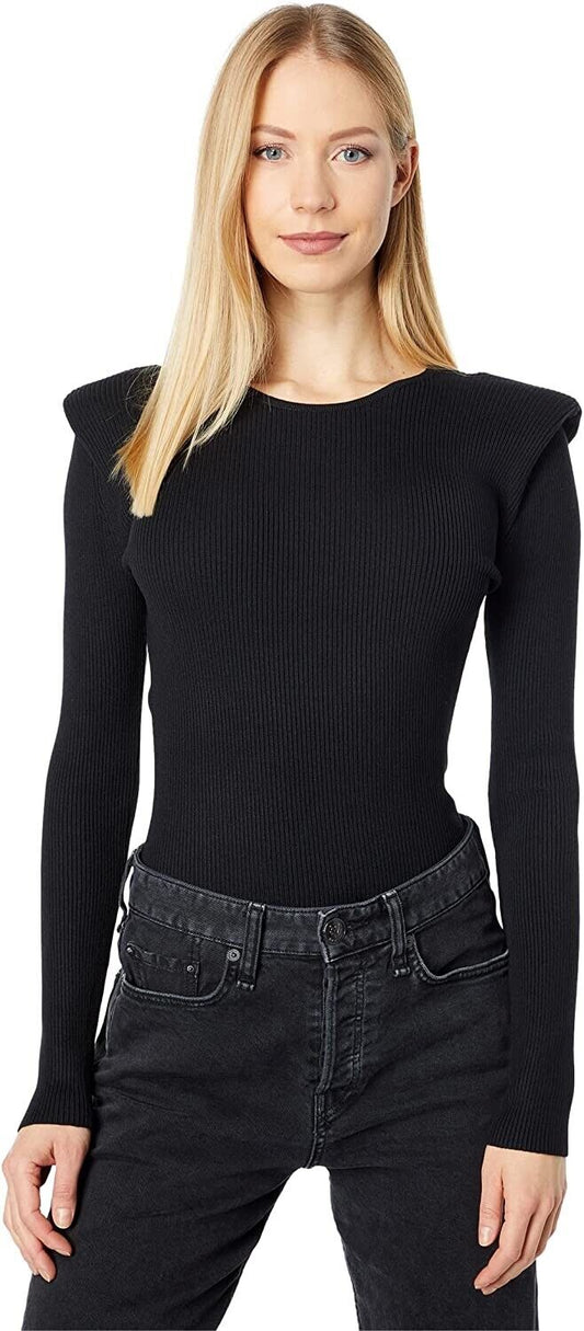 ASTR the label Felice Sweater Bodysuit Black XS