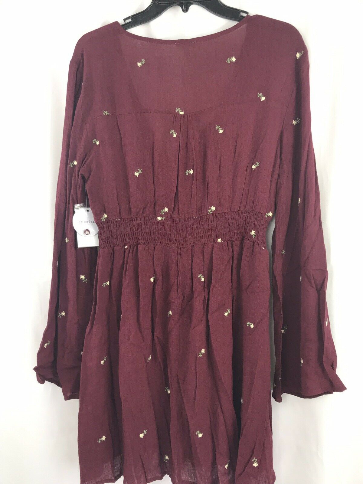 En Creme A-Line V-Neck Casual Dress- Burgundy $88 - Outlet Designers