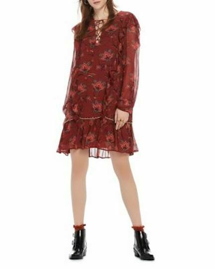 Scotch & Soda Print Drop Hem Dress - MSRP $235 - Outlet Designers