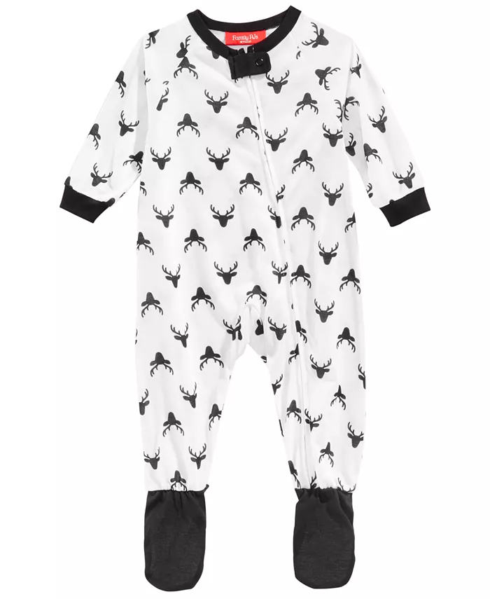 FAMILY PAJAMAS Matching Infants Oh Deer Footed Pajamas 24 MONTH