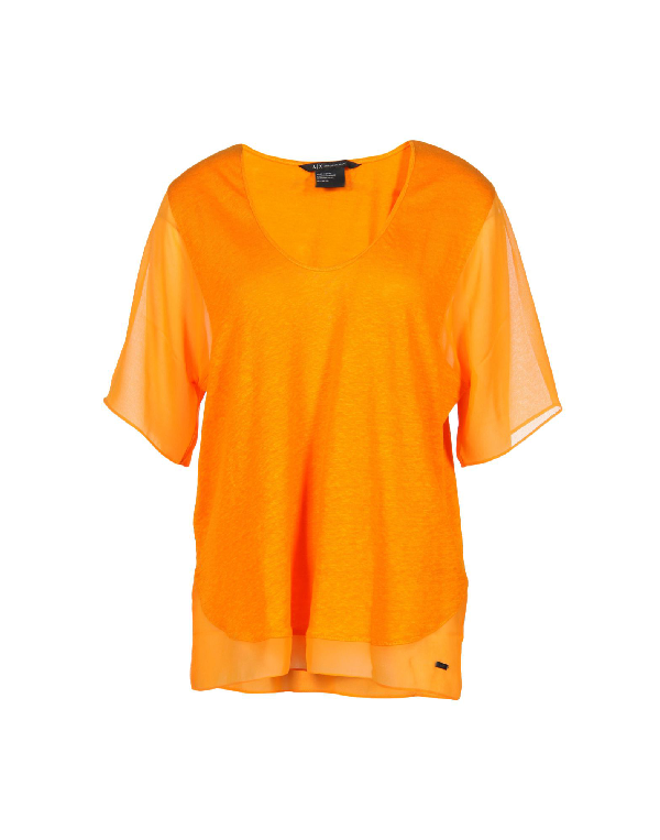 ARMANI EXCHANGE Sweater/T-Shirt in Apricot - Outlet Designers