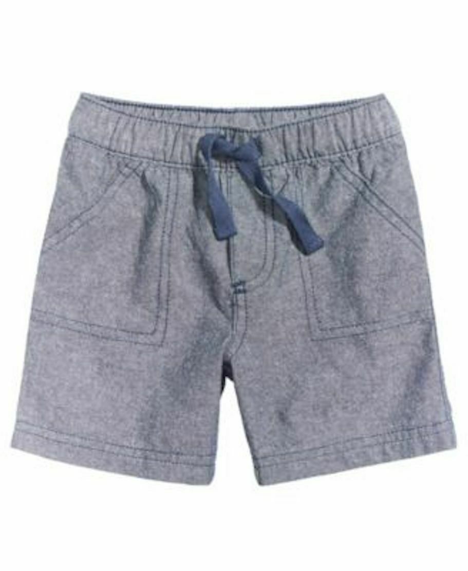 Short First Impressions Chambray bleu marine foncé 6-9 mois